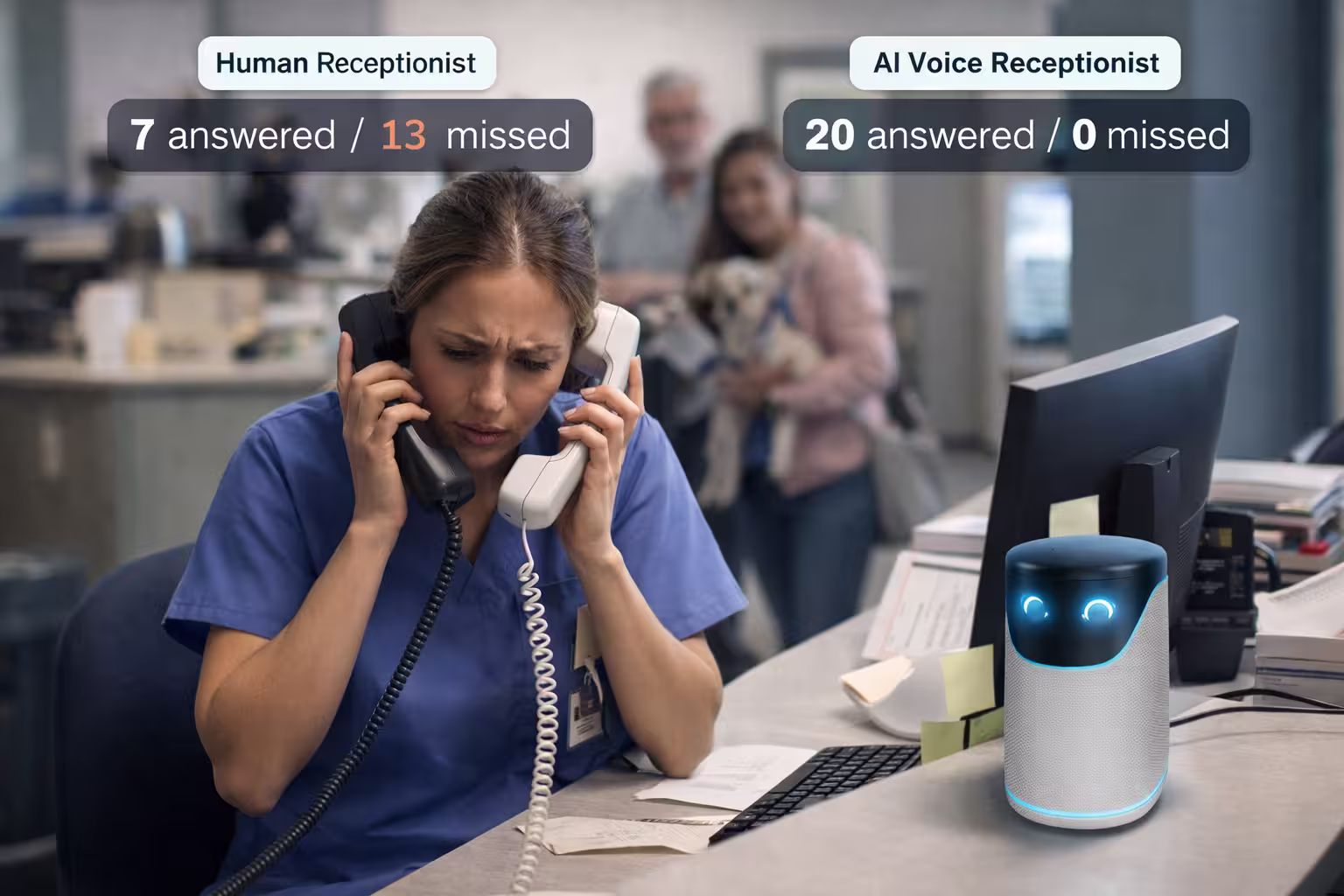 How AI Receptionists Help Veterinary Clinics Recover $60,000+ Per Year
